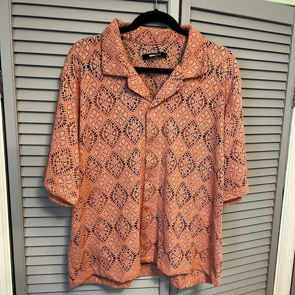 Fashion Nova Men "Sunday Service" buttoned shirt
